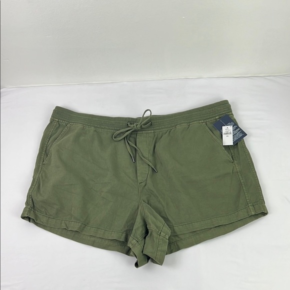 Gap New Women’s XXL Pockets Pull-on Drawstring Tie Waistband Green Short - Picture 1 of 7